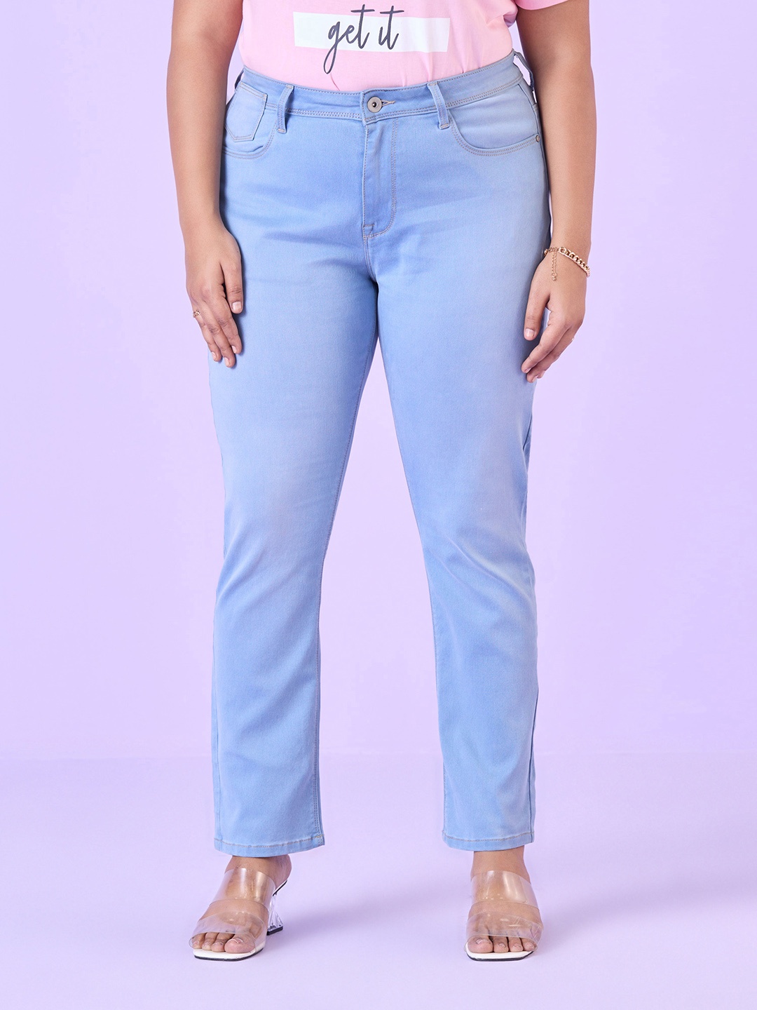 

Big Hello - The Plus Life Women Skinny Fit Jeans, Blue