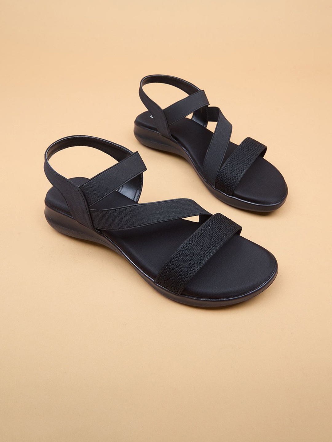 

Ozuri Women Open Toe Comfort Heeled Sandals, Black