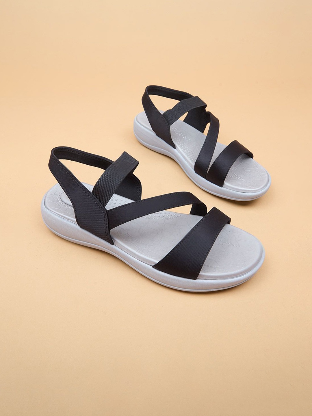 

Ozuri Suede Comfort Heel Sandals, Black