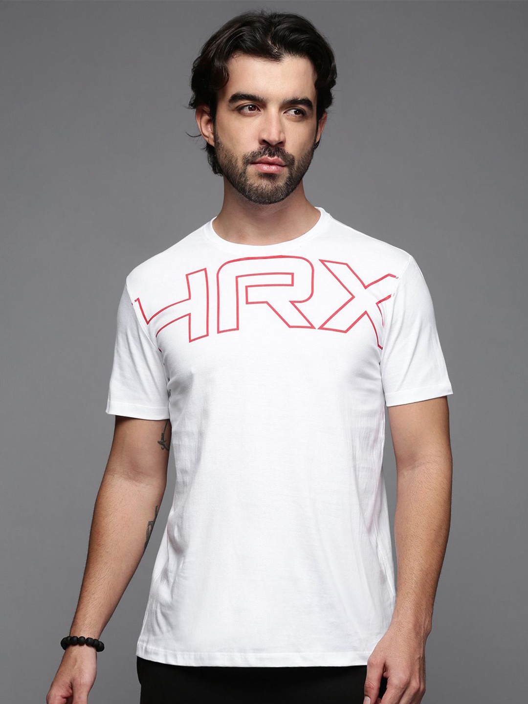 

HRX by Hrithik Roshan Men Typography Printed Round Neck T-shirt, White