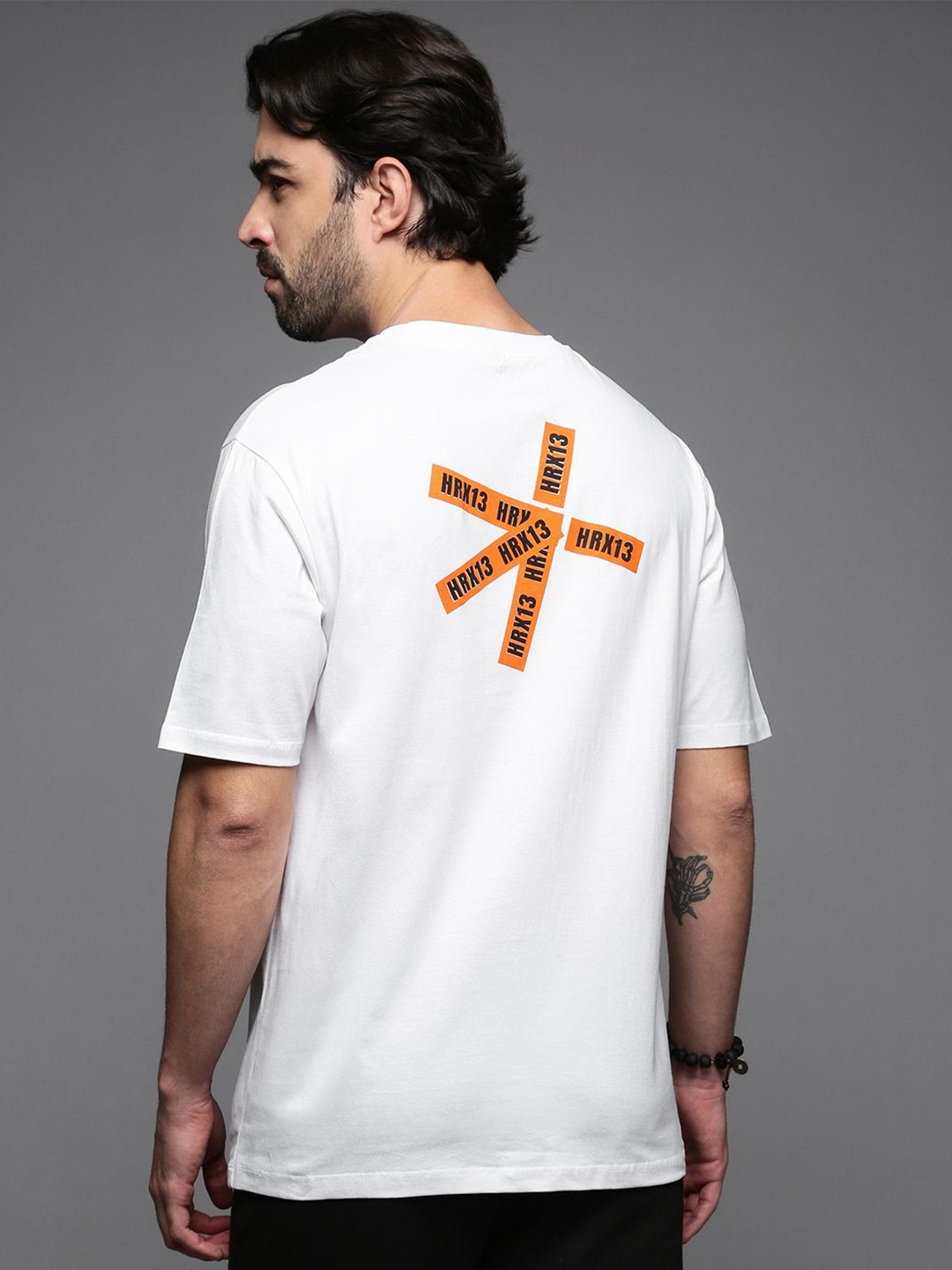 

HRX by Hrithik Roshan Men Typography Printed Round Neck T-shirt, White