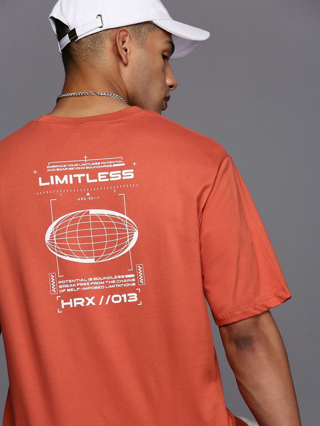 

HRX by Hrithik Roshan Men Typography Printed Round Neck T-shirt, Rust