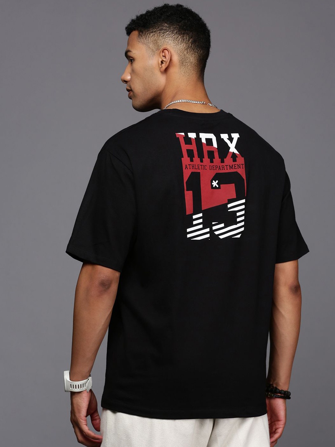 

HRX by Hrithik Roshan Men Typography Printed Round Neck T-shirt, Black