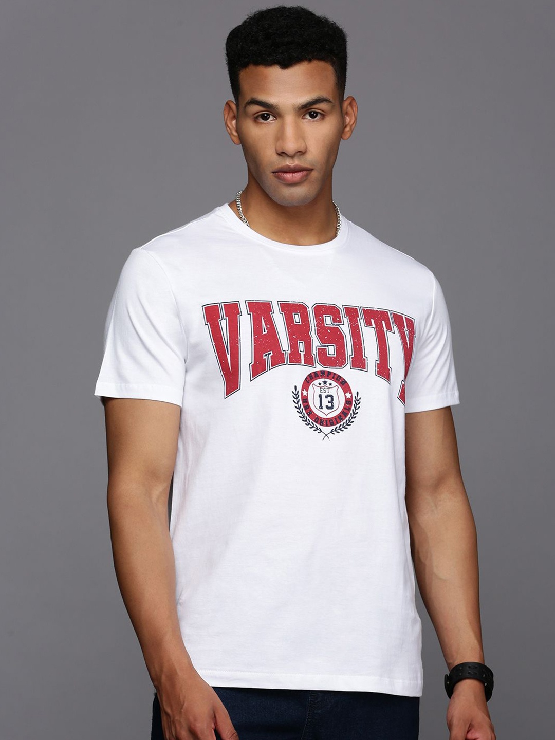 

HRX by Hrithik Roshan Men Typography Printed Round Neck T-shirt, White