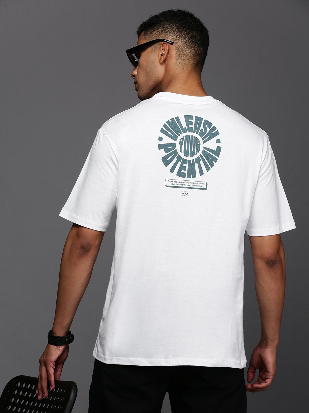 

HRX by Hrithik Roshan Men Typography Printed Round Neck T-shirt, White
