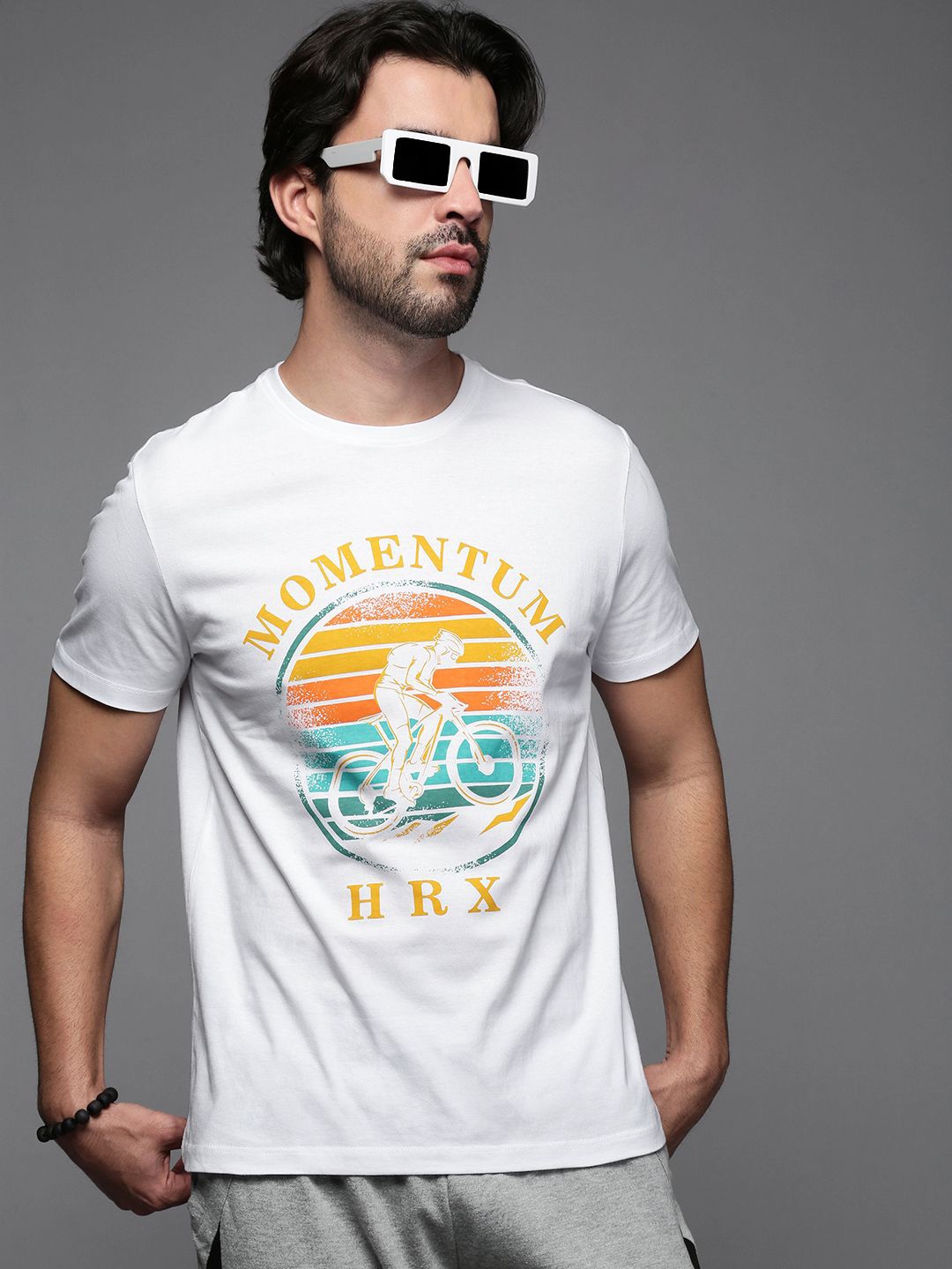 

HRX by Hrithik Roshan Men Typography Printed Round Neck T-shirt, White