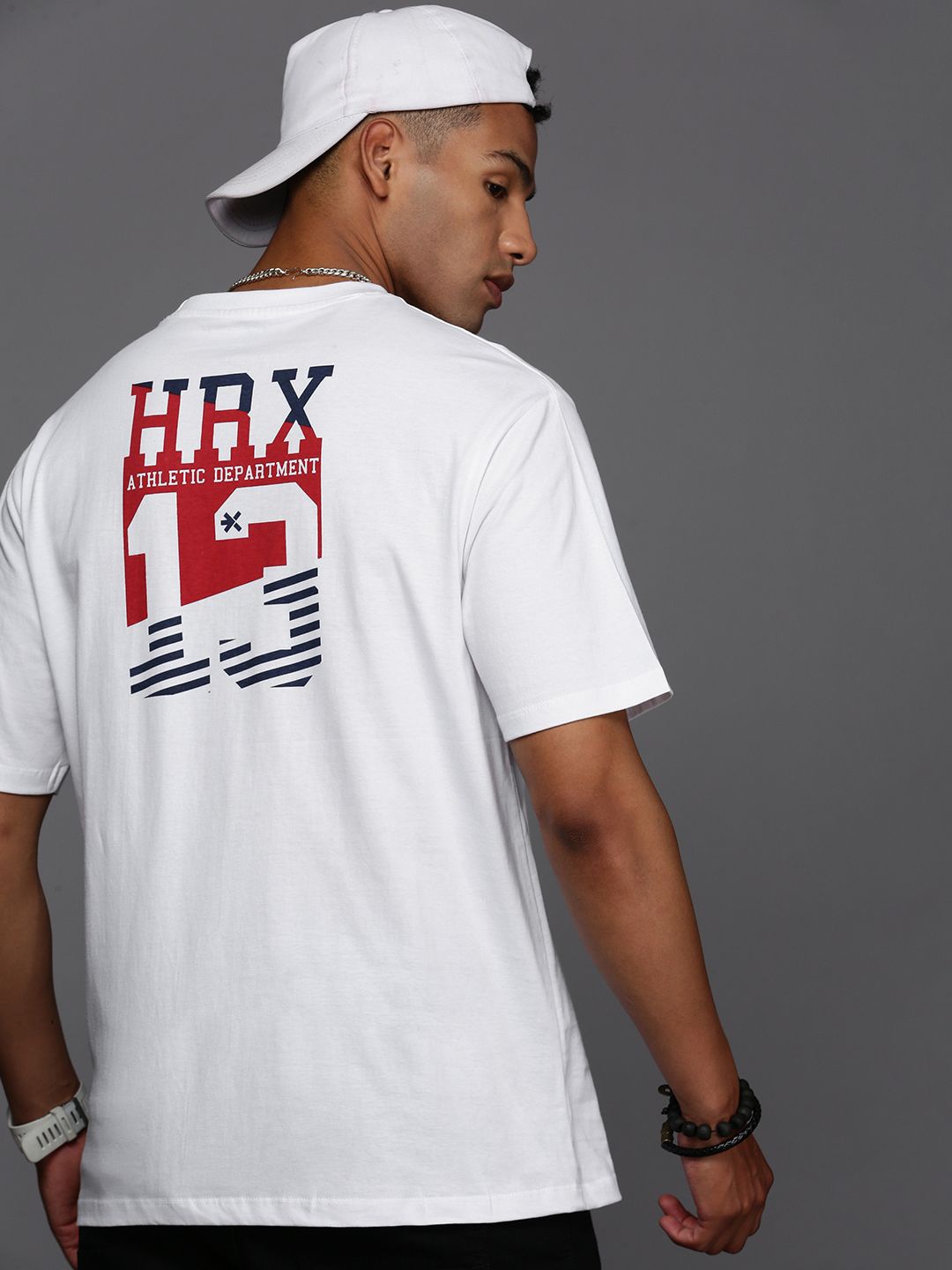 HRX by Hrithik Roshan Men Typography Printed Round Neck T-shirt, White