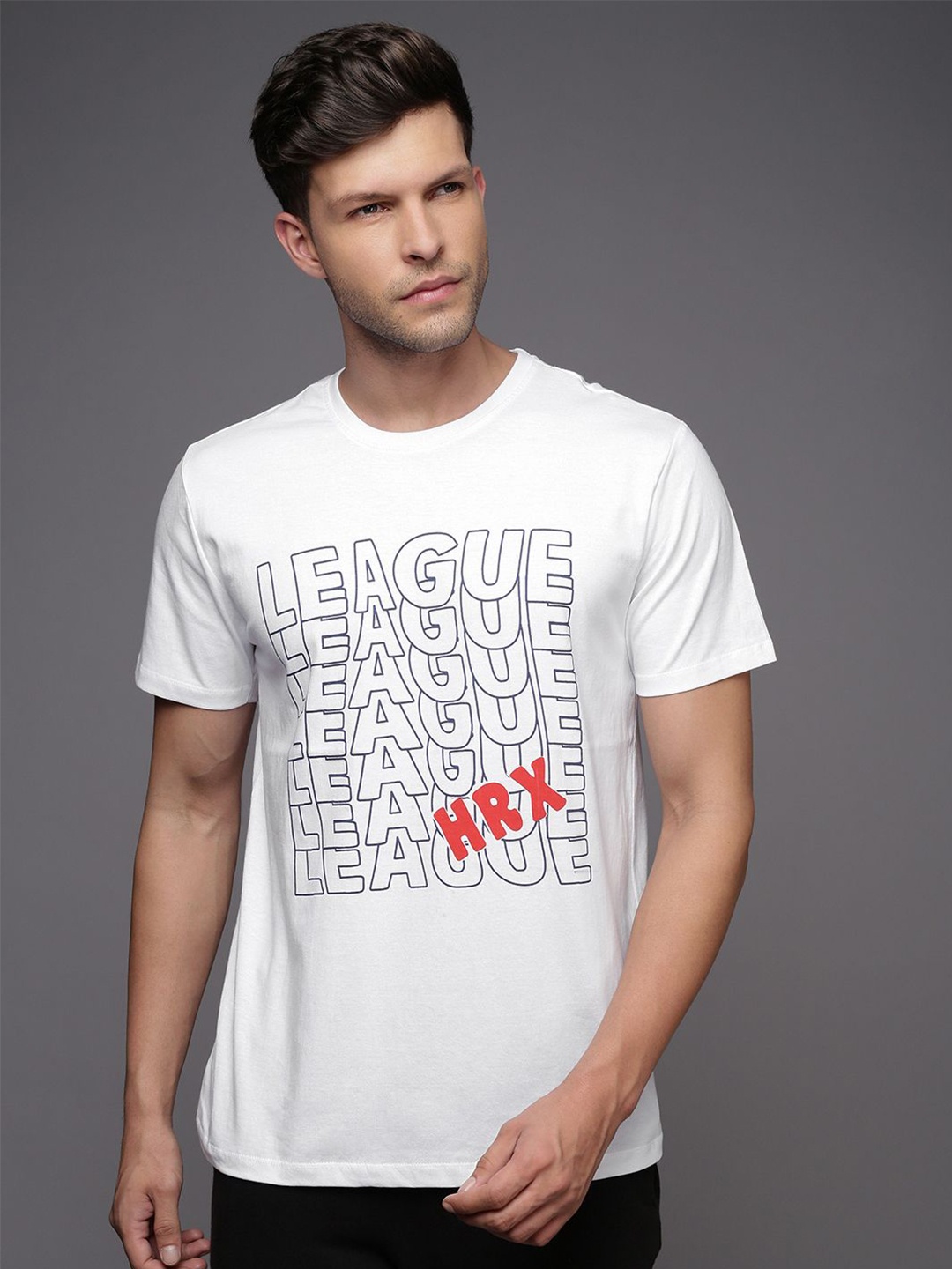 

HRX by Hrithik Roshan Men Typography Printed Round Neck T-shirt, White