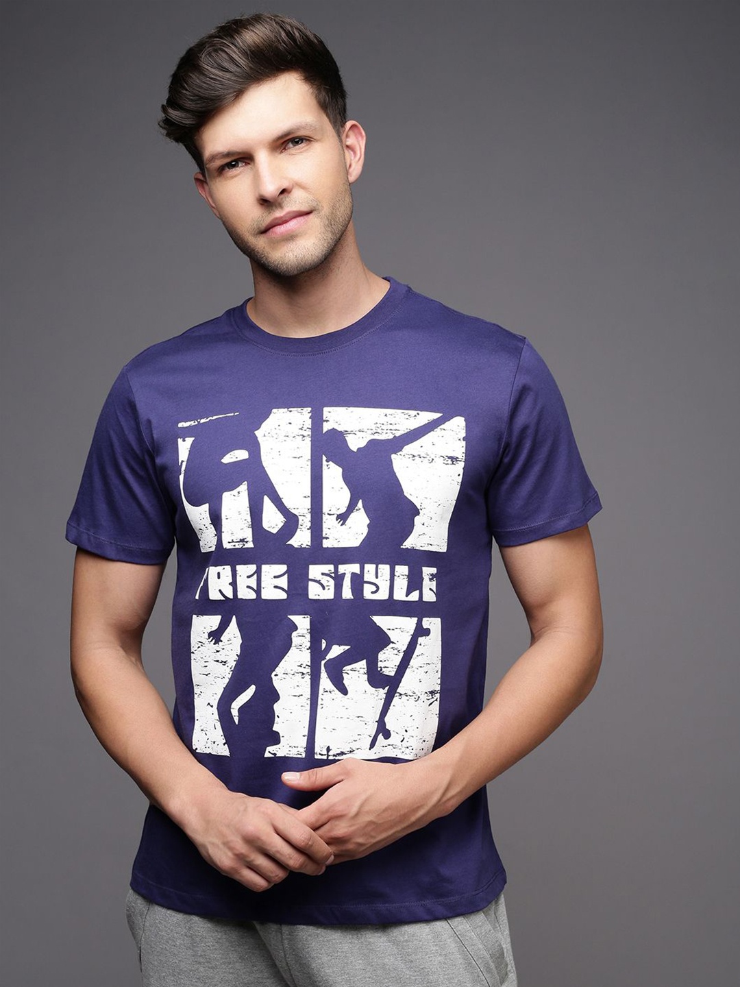 

HRX by Hrithik Roshan Men Typography Printed Round Neck T-shirt, Blue