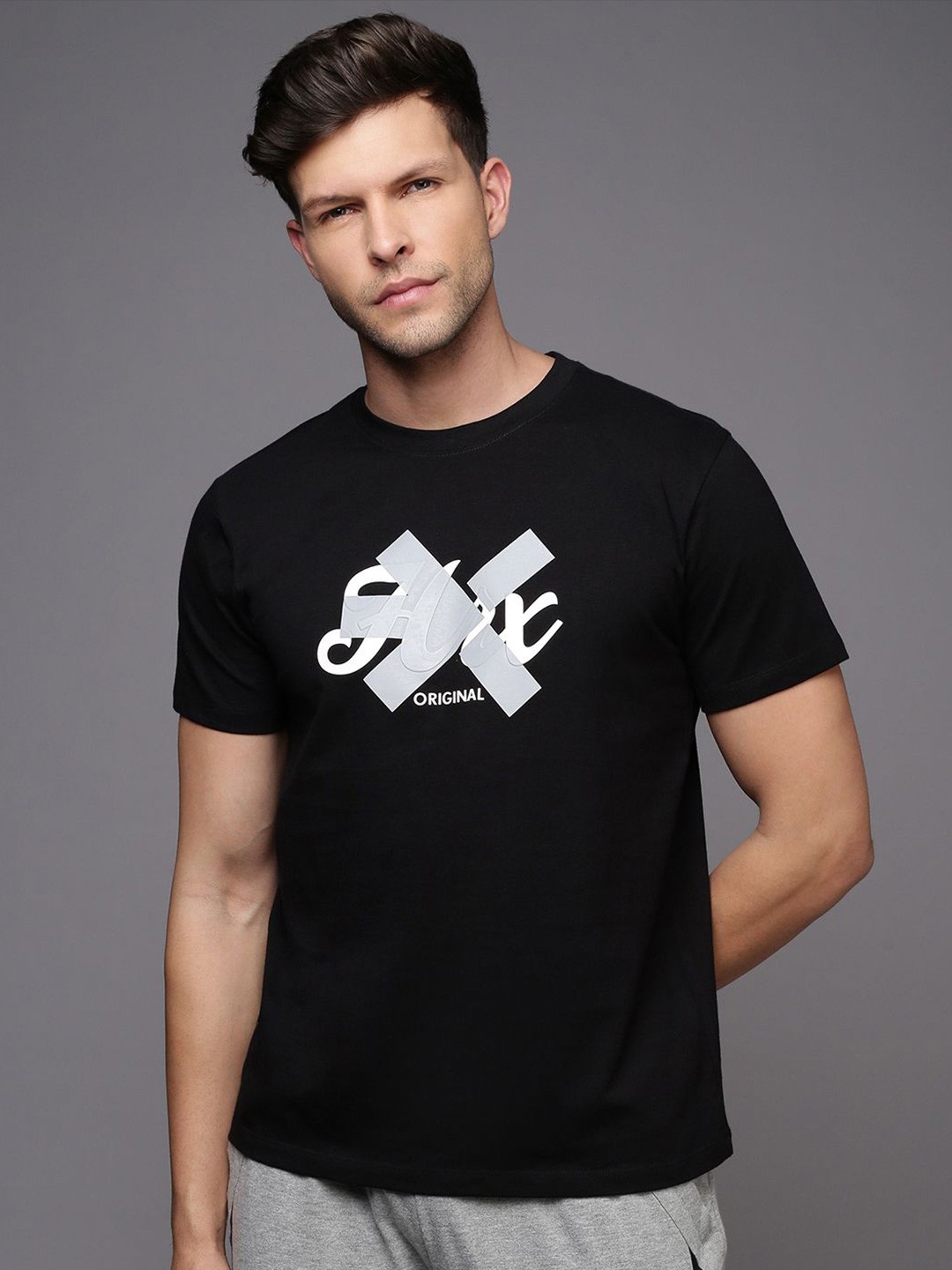 

HRX by Hrithik Roshan Men Typography Printed Round Neck T-shirt, Black