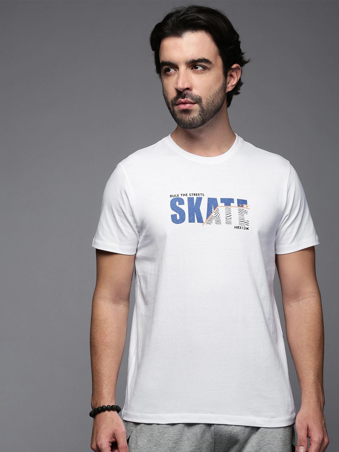 

HRX by Hrithik Roshan Men Typography Printed Round Neck T-shirt, White