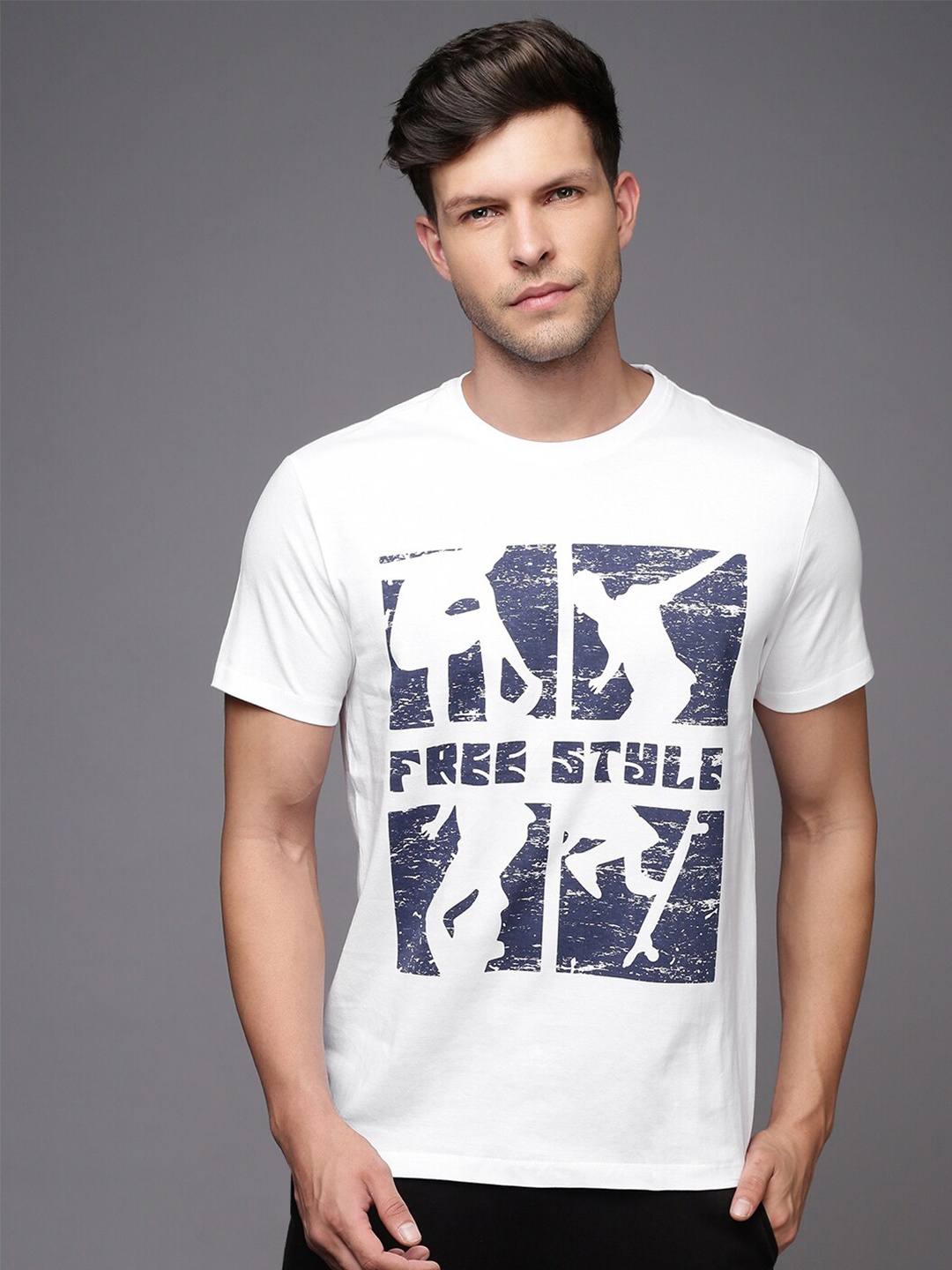 

HRX by Hrithik Roshan Men Typography Printed Round Neck T-shirt, White