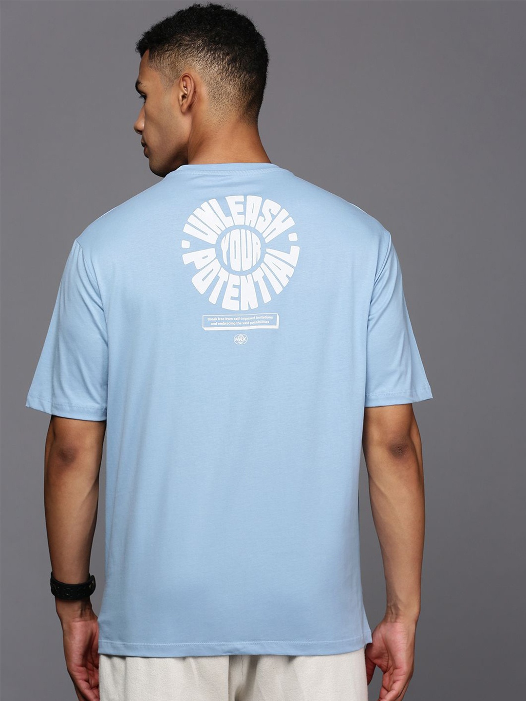

HRX by Hrithik Roshan Men Typography Printed Round Neck T-shirt, Blue