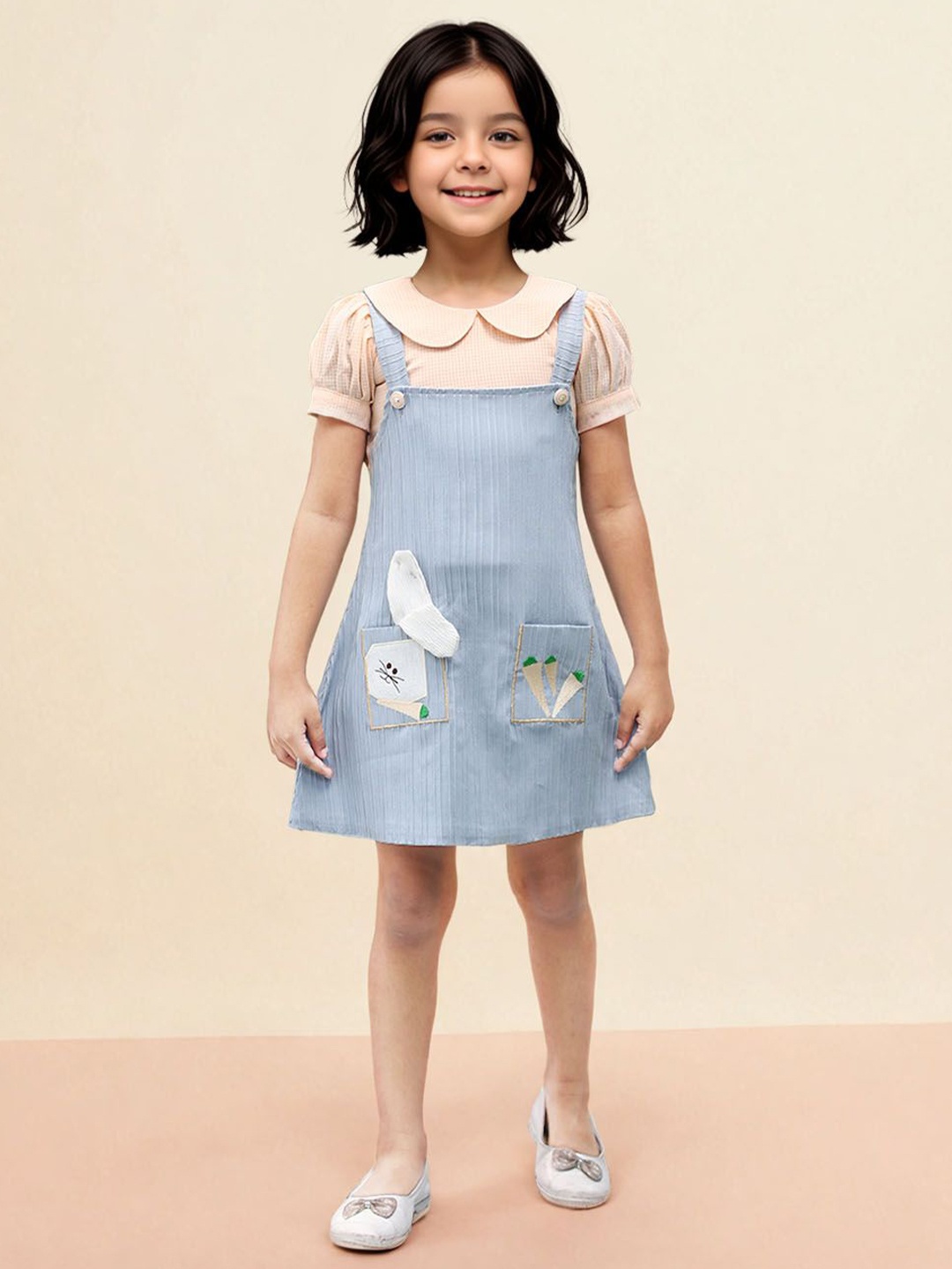 

Toonyport Cotton Pinafore Dress, Peach