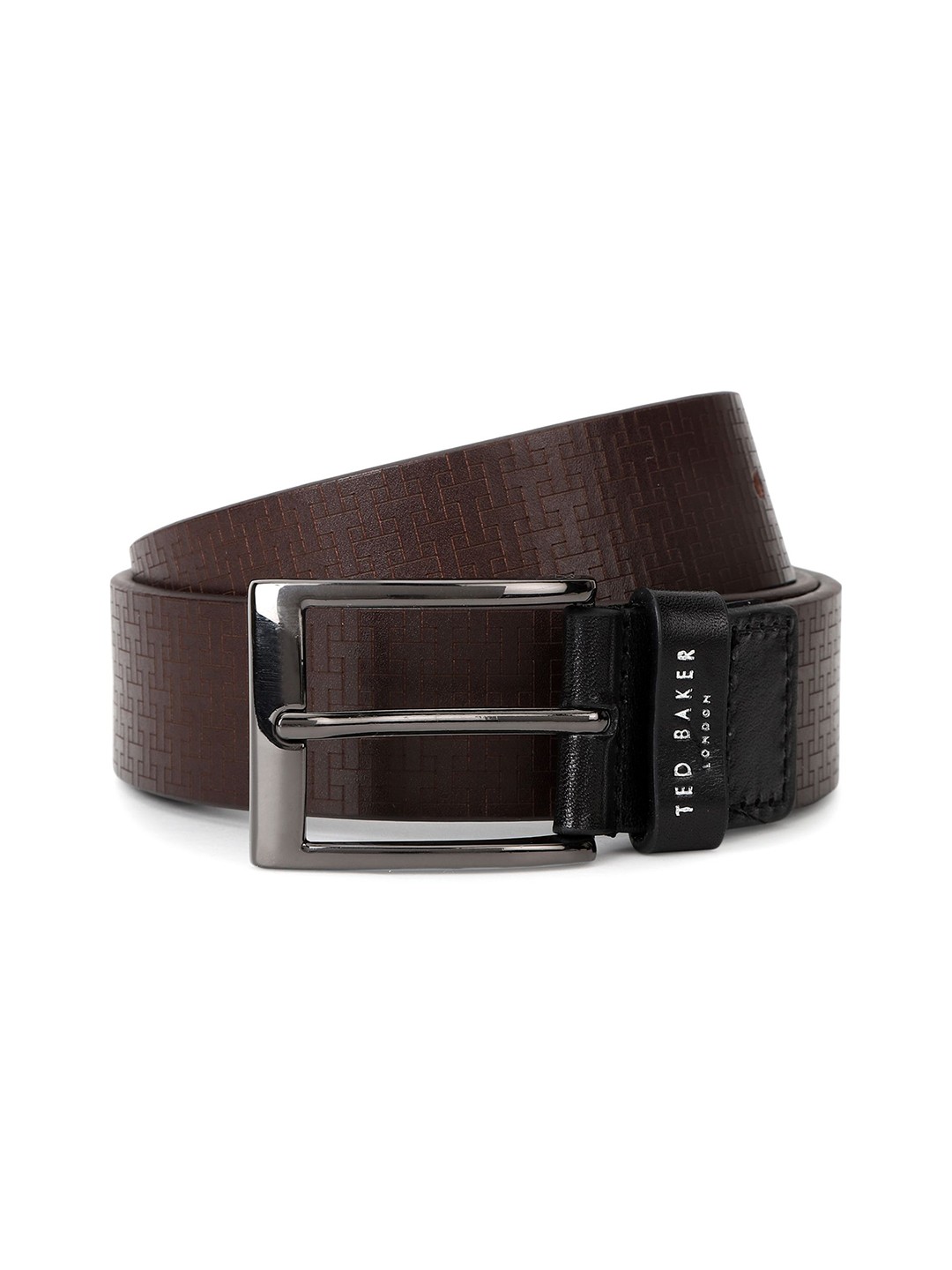 

Ted Baker Men Tang Solid Leather Formal Belt, Brown