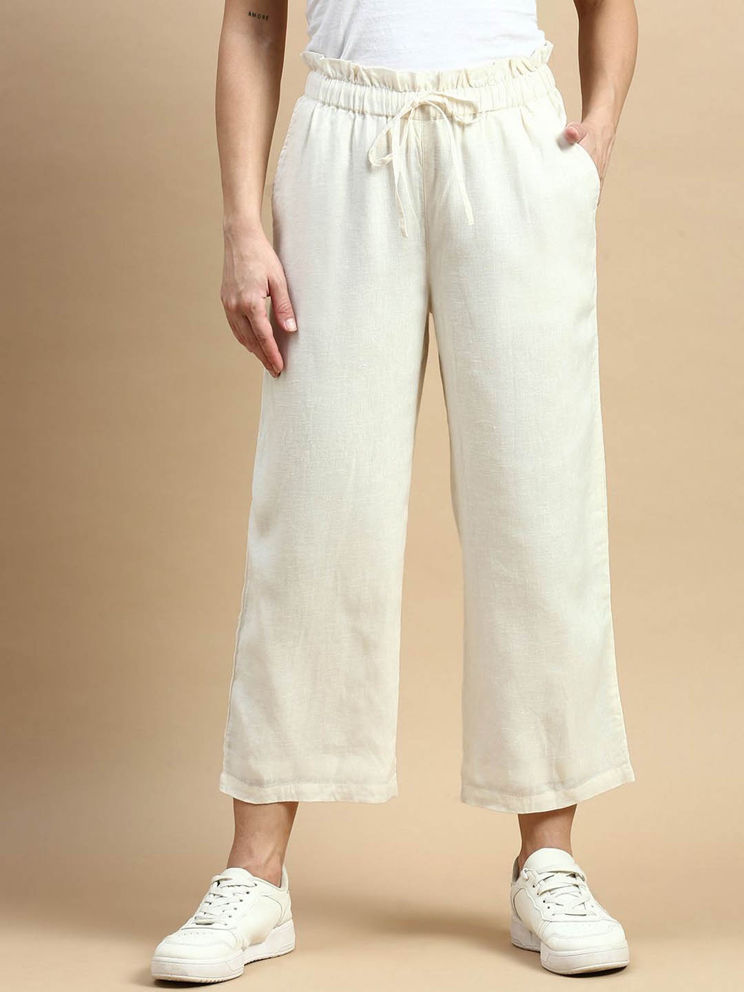 

De Moza Women Trousers, Off white