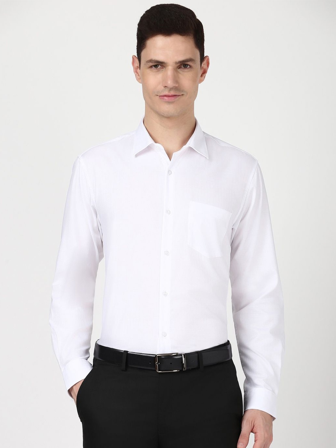 

Peter England Men Solid Opaque Formal Shirt, White