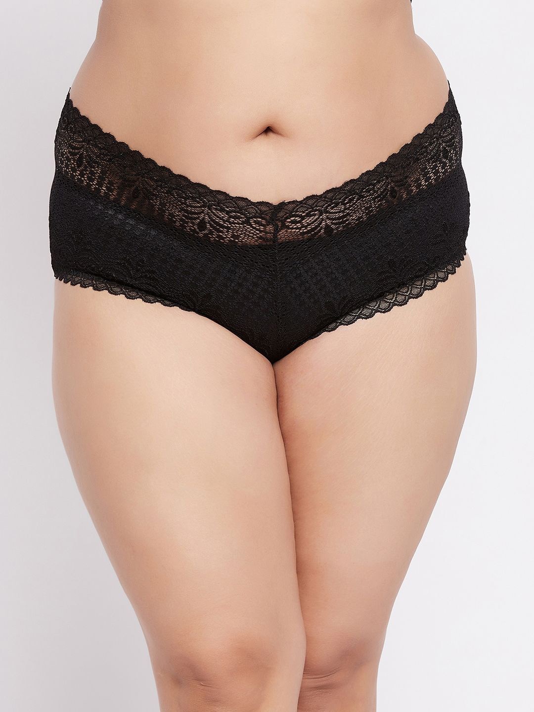 

Curves By ZeroKaata Women Plus Size Mid-Rise Hipster Brief, Black