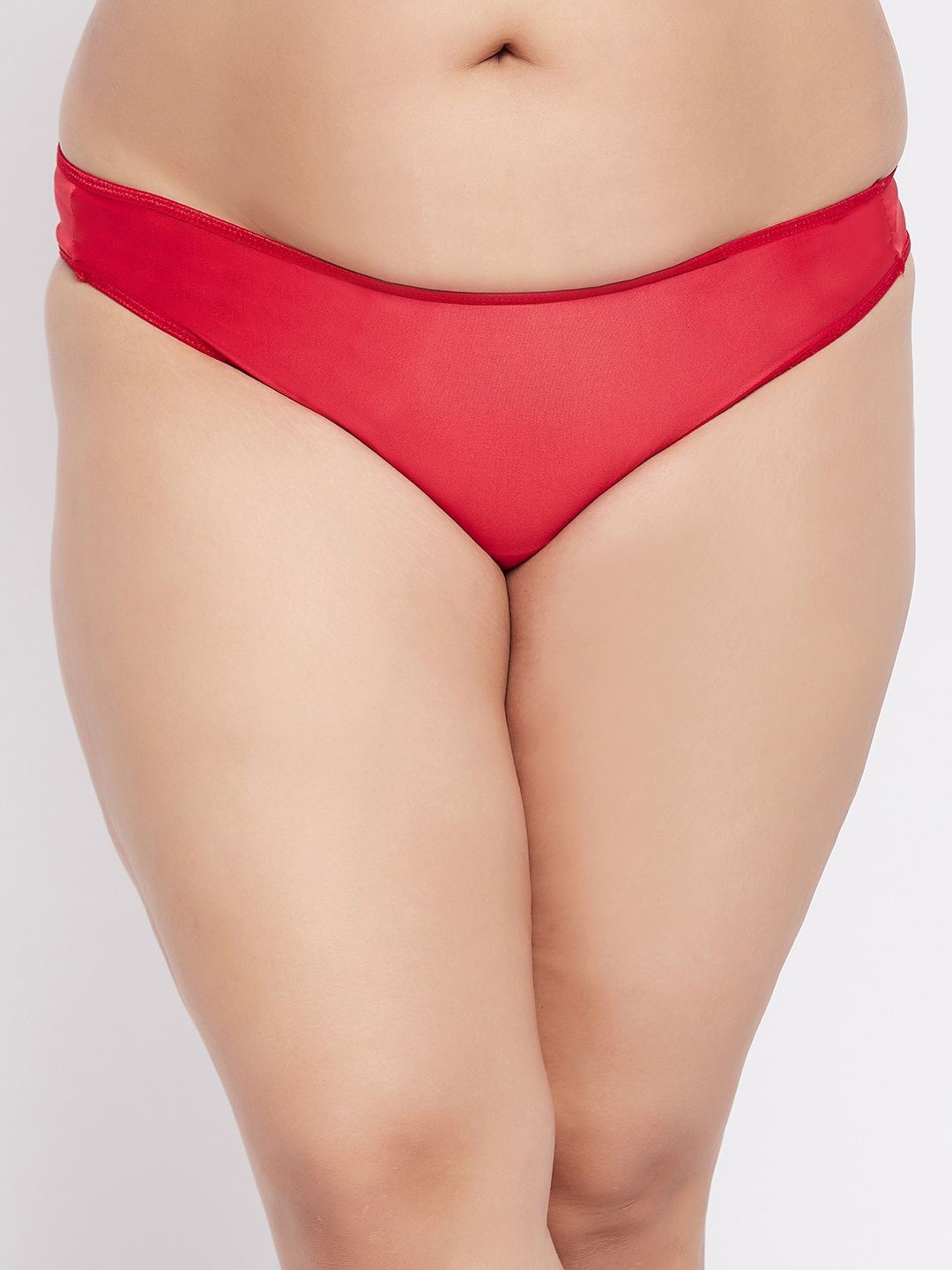 

Curves By ZeroKaata Women Plus Size Microfiber Basic Briefs, Red