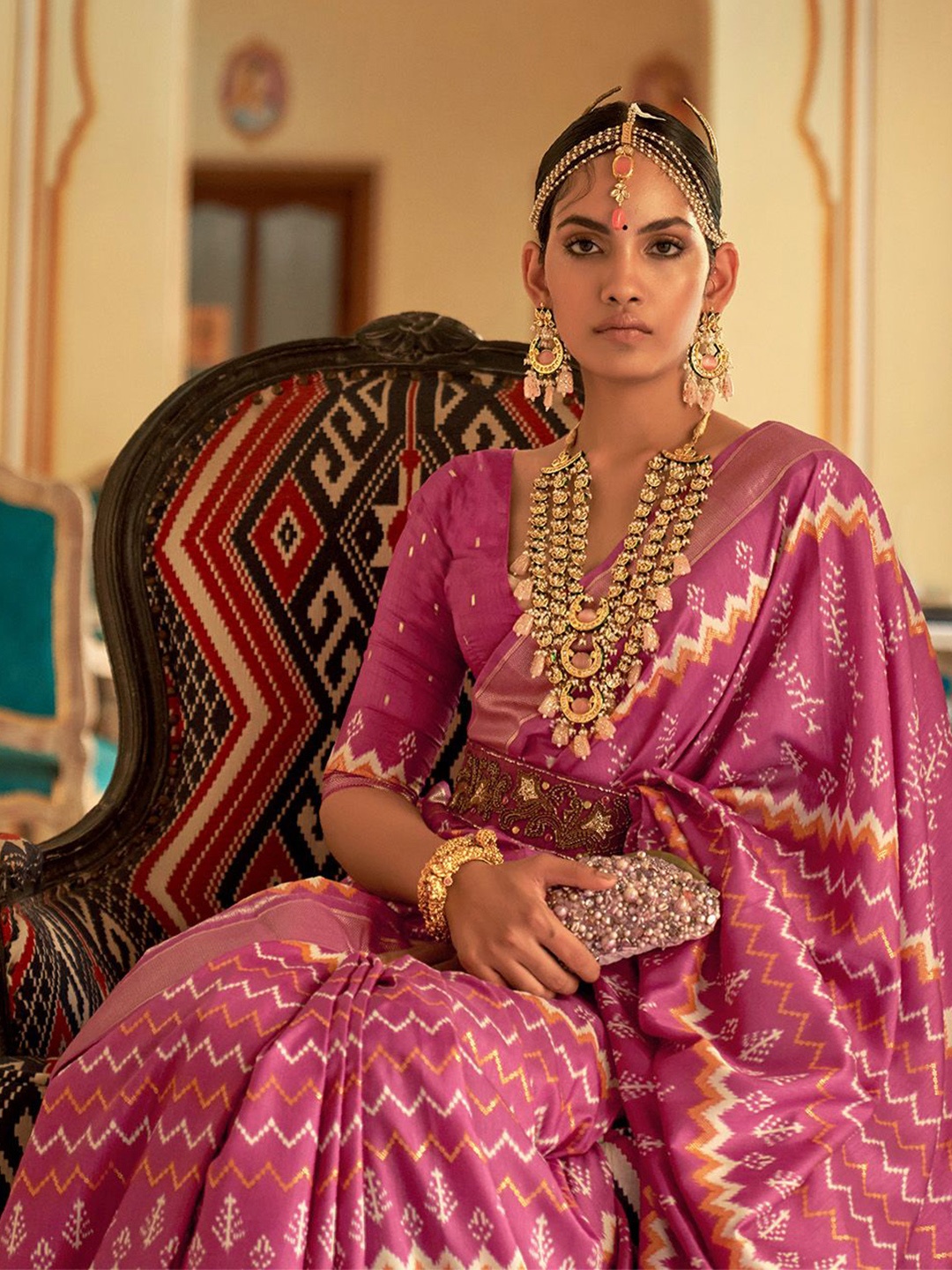 

Ishin Zari Banarasi Saree, Purple