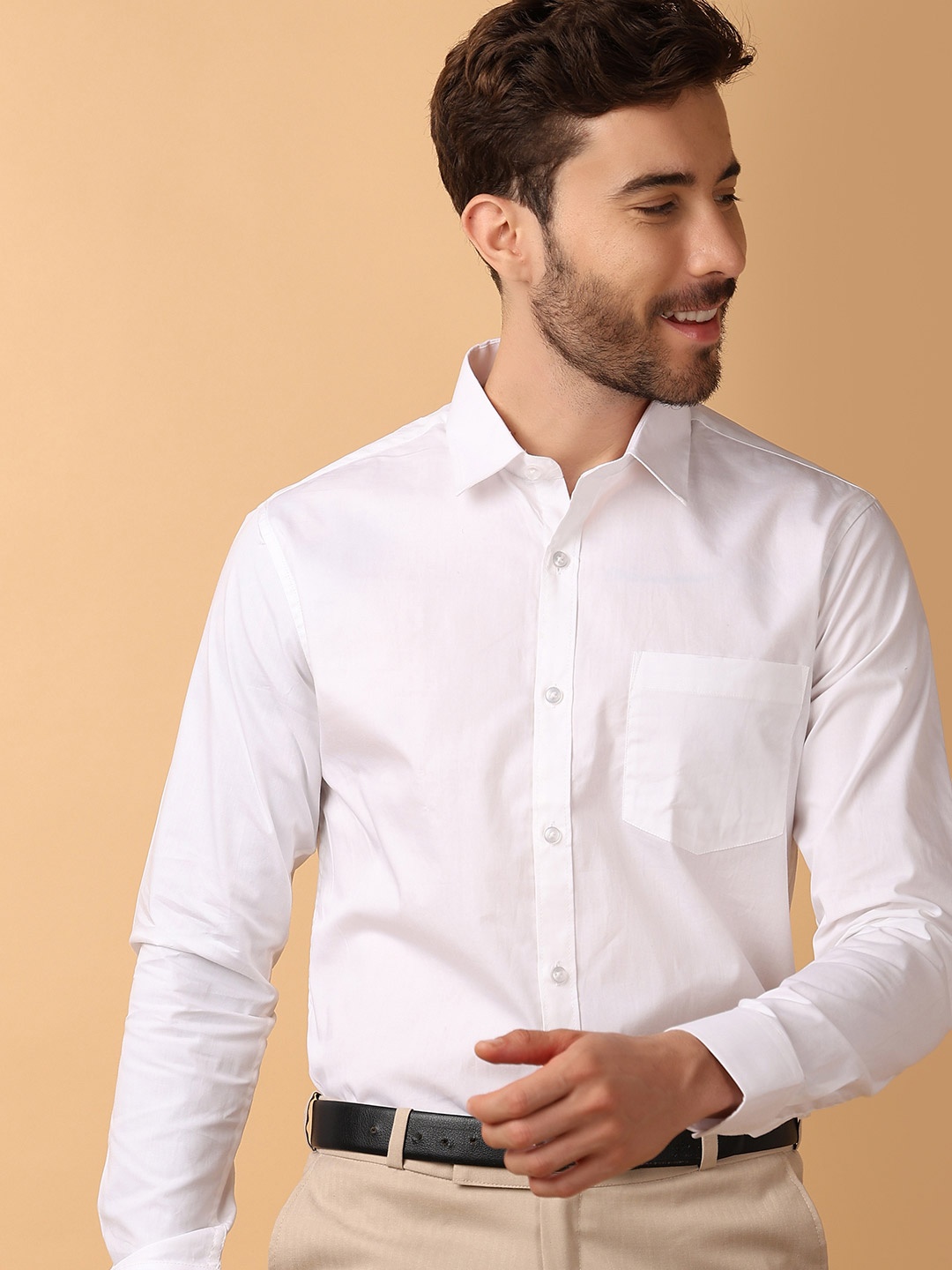 

J White by Vmart Men Opaque Formal Shirt