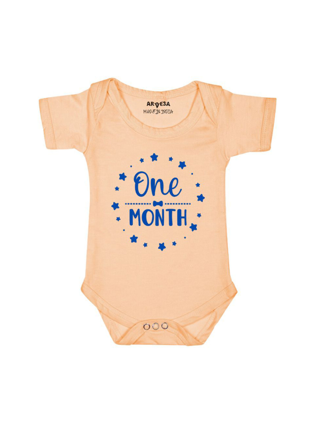 

Arvesa Infant Printed Round Neck Cotton Bodysuit, Pink