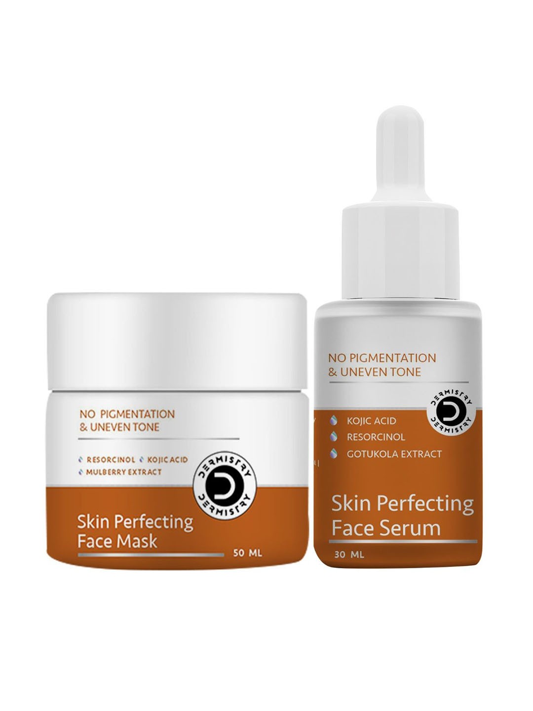 

Vigini Set of Dermistry Skin Perfecting Face Mask - 50ml & Face Serum - 30ml, White