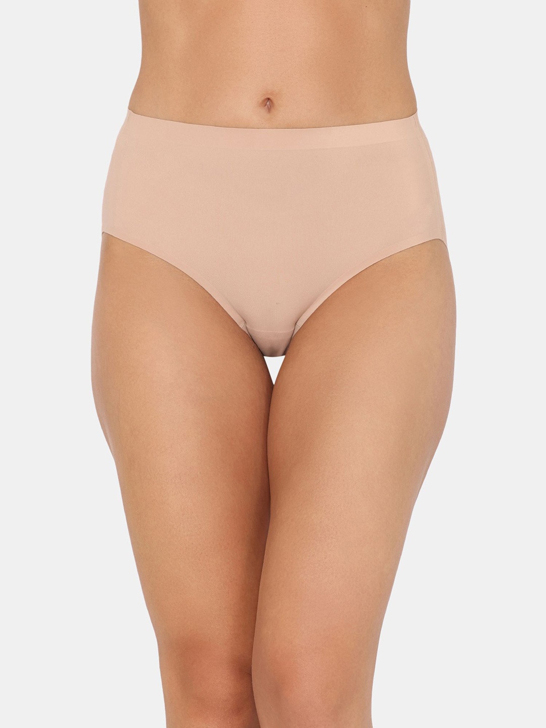 

Zivame Women Mid-rise Ribbed Hipster Briefs ZI28APFASH0SKIN, Brown