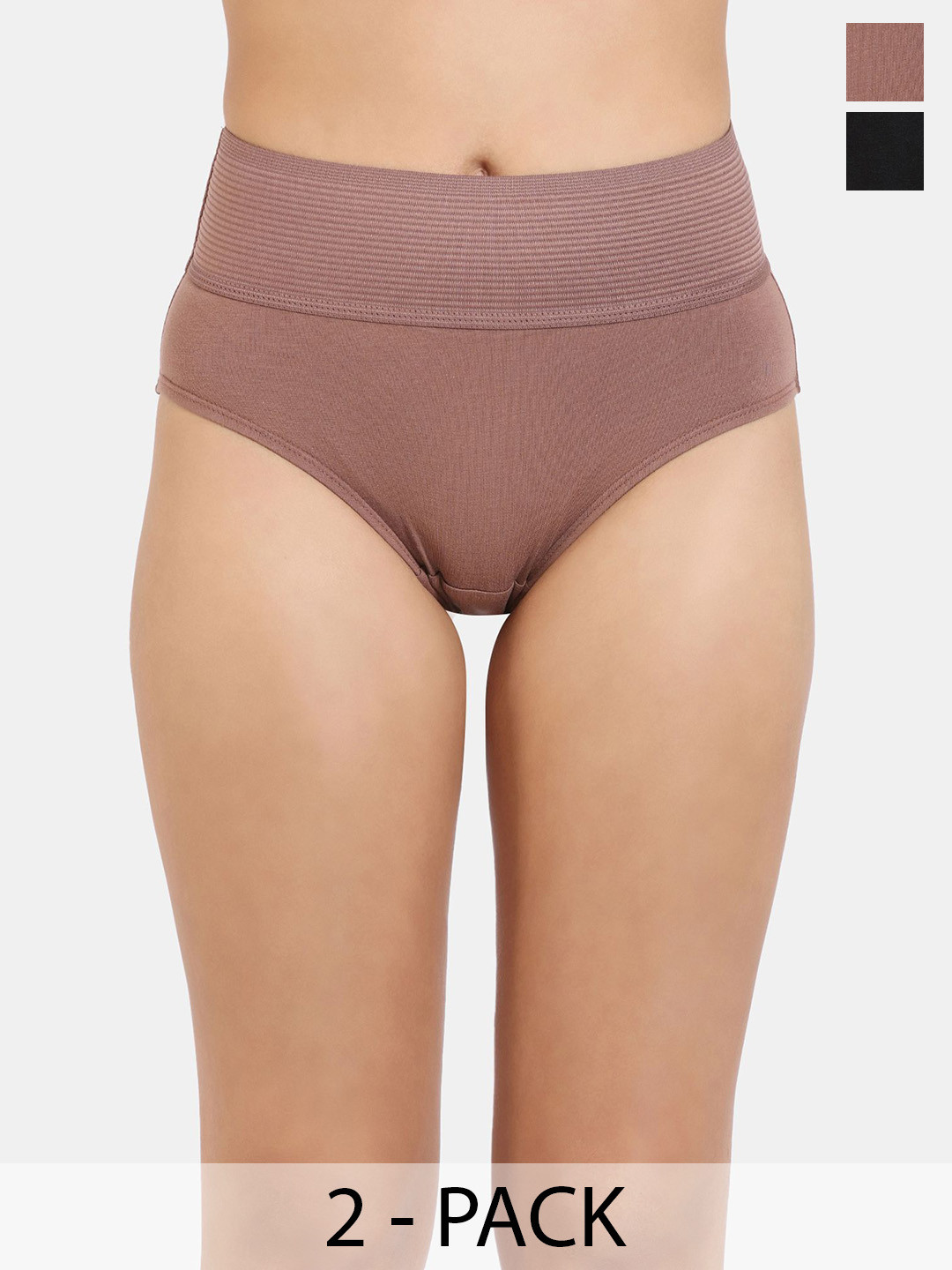 

Zivame Pack Of 2 Hipster Briefs ZI28BOFASHMTGLD, Brown
