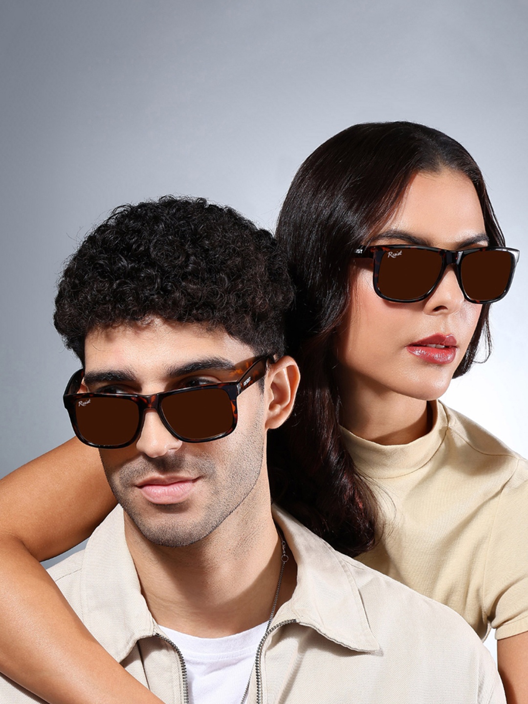 

RESIST EYEWEAR Unisex Wayfarer Sunglasses with UV Protected Lens, Brown