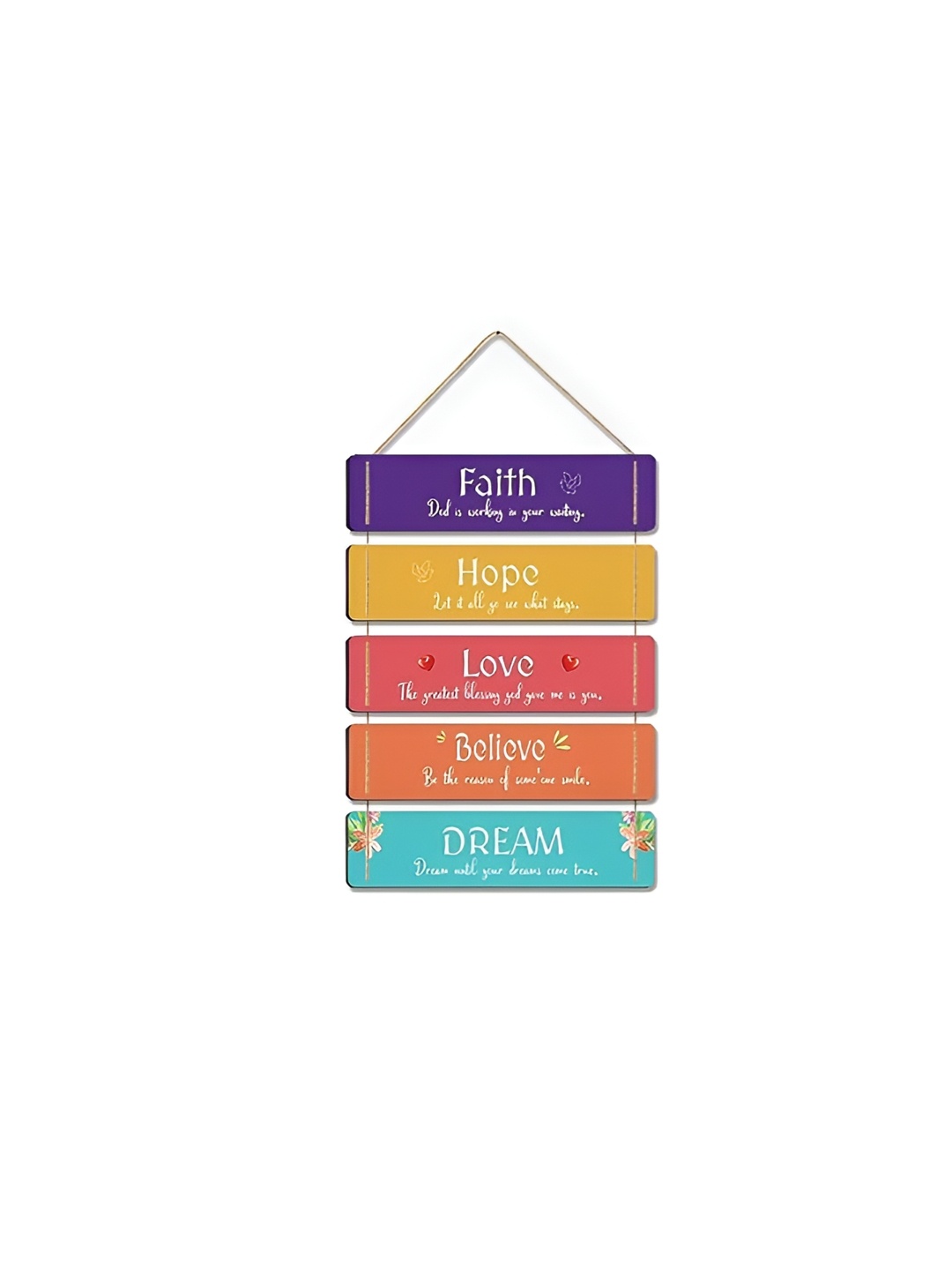

CLAWCRAFTS Multicoloured Quotes Wall Art, Turquoise blue