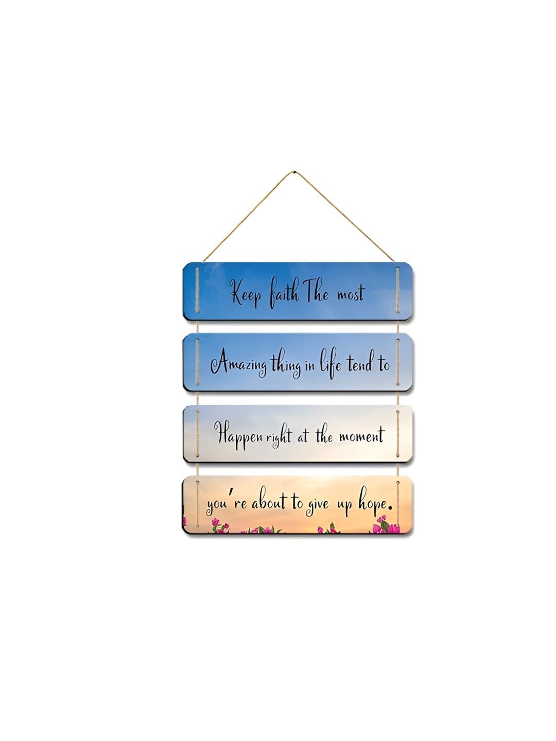 

CLAWCRAFTS Multicoloured Quotes Wall Art, Blue