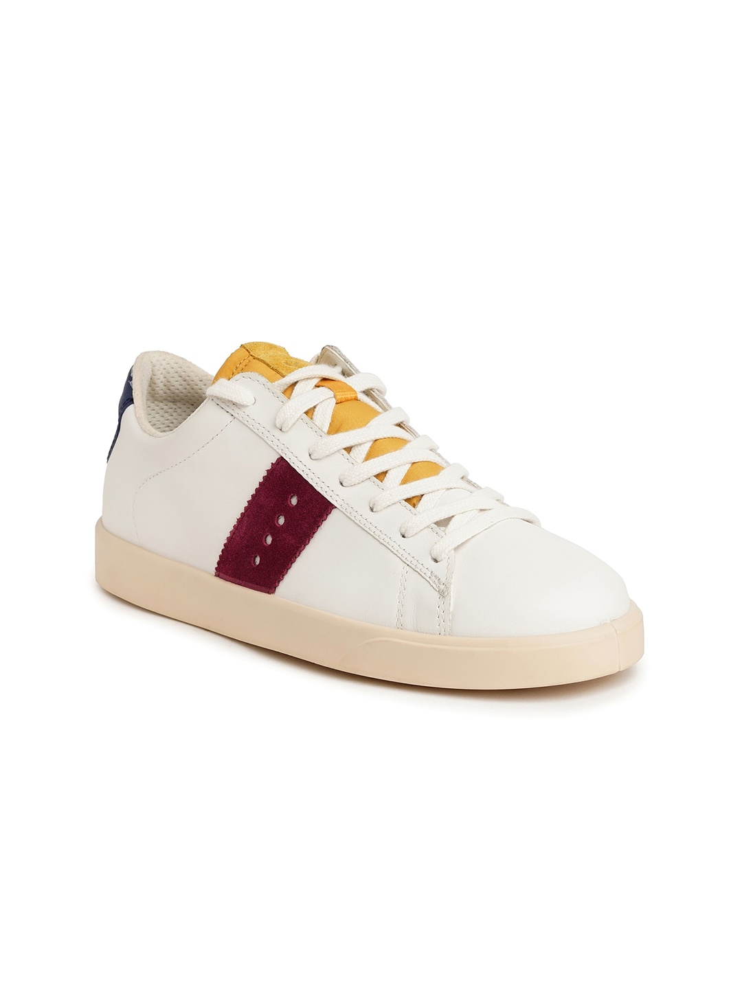 

ECCO Women Street Lite Leather Regular Sneakers, White