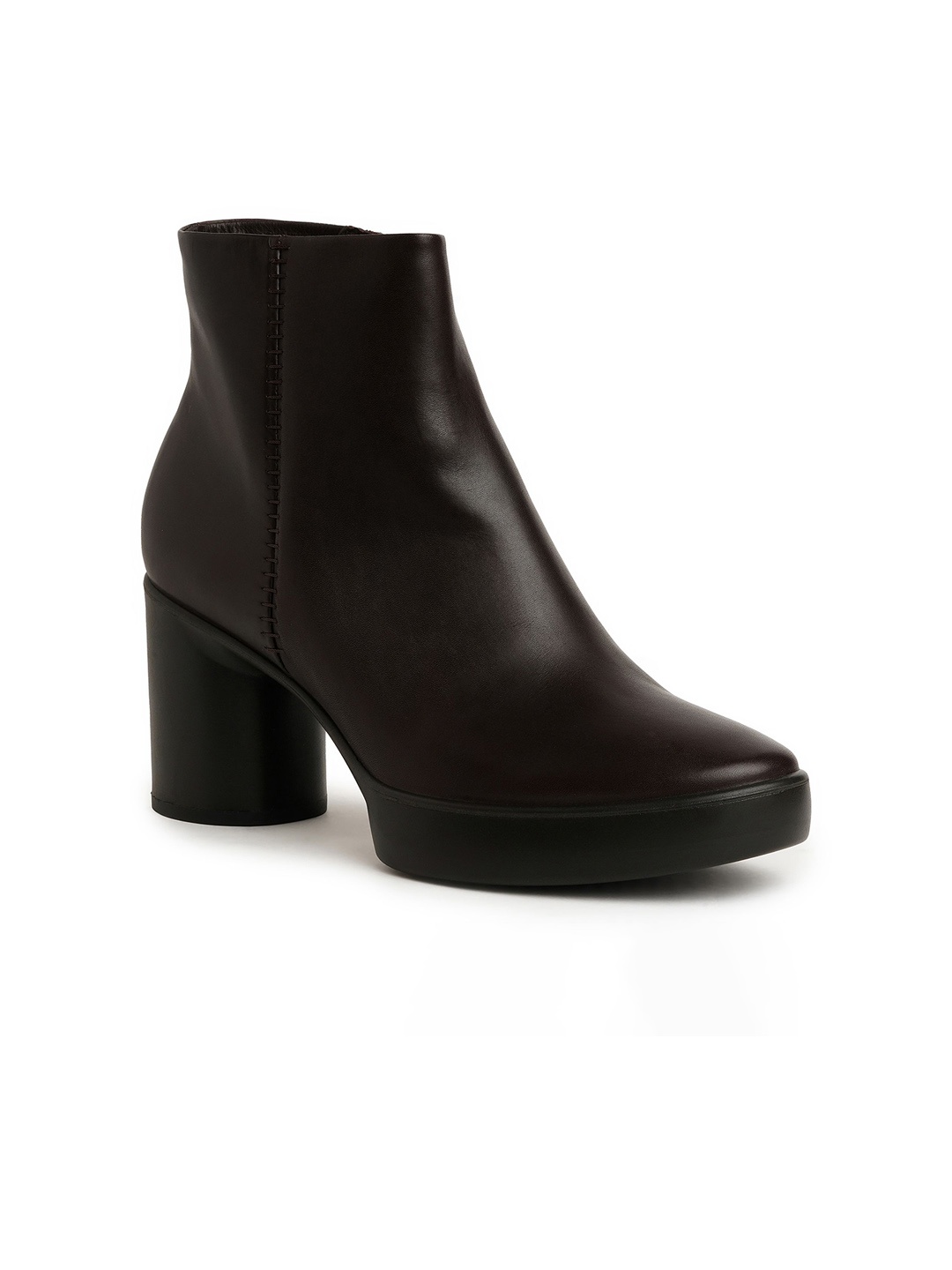 

ECCO Womens Shape Sculptured Motion 55 Coffee Leather Regular Ankle Boots, Brown
