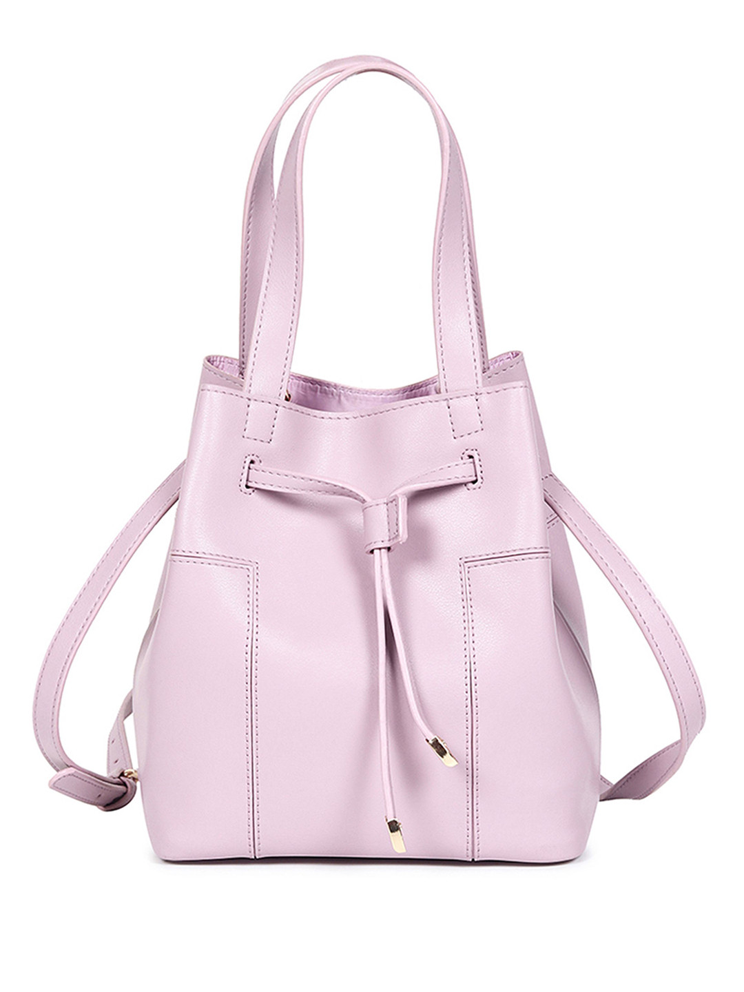 

White Lily PU Shopper Shoulder Bag with Fringed, Pink