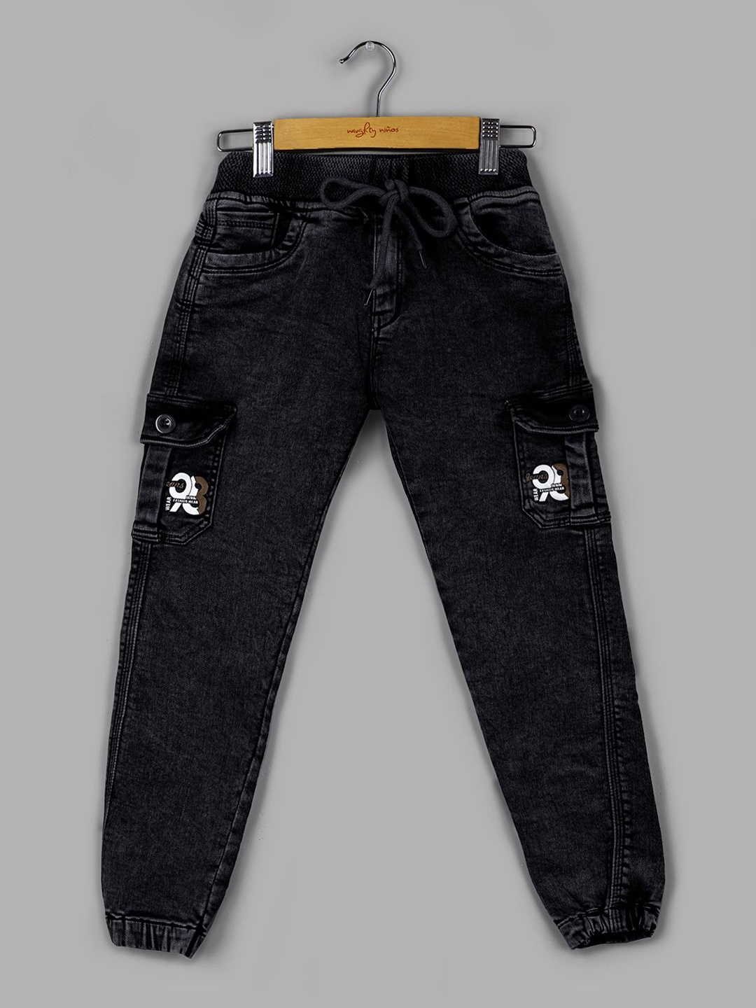 

Naughty Ninos Boys Relaxed Loose Fit Cargos, Black