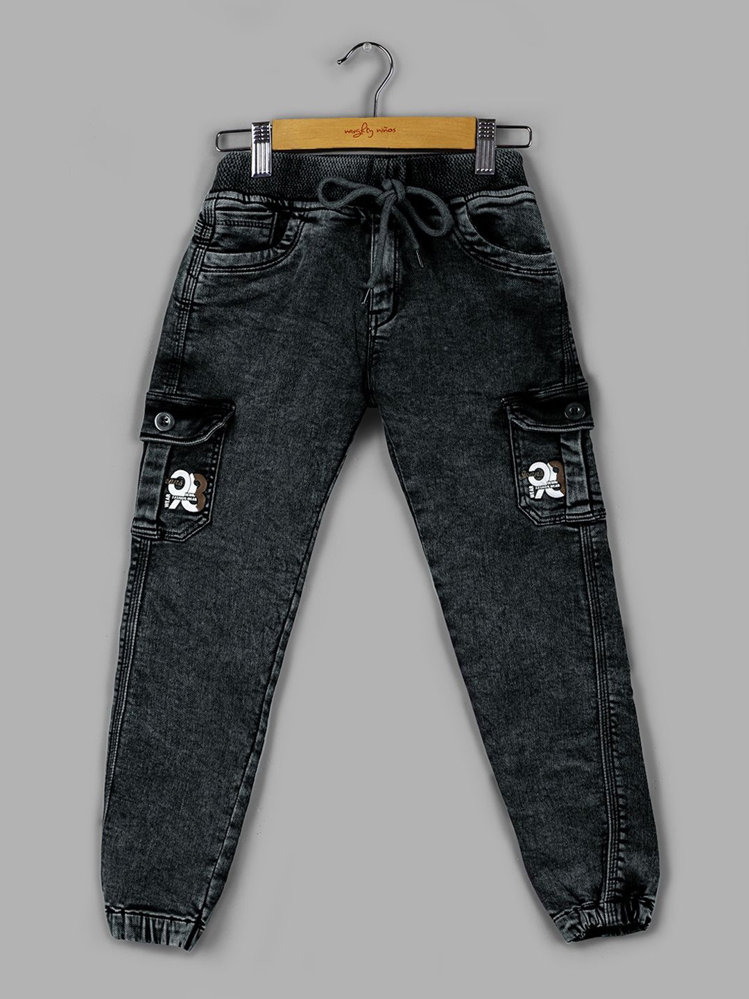

Naughty Ninos Boys Relaxed Loose Fit Cargos, Grey