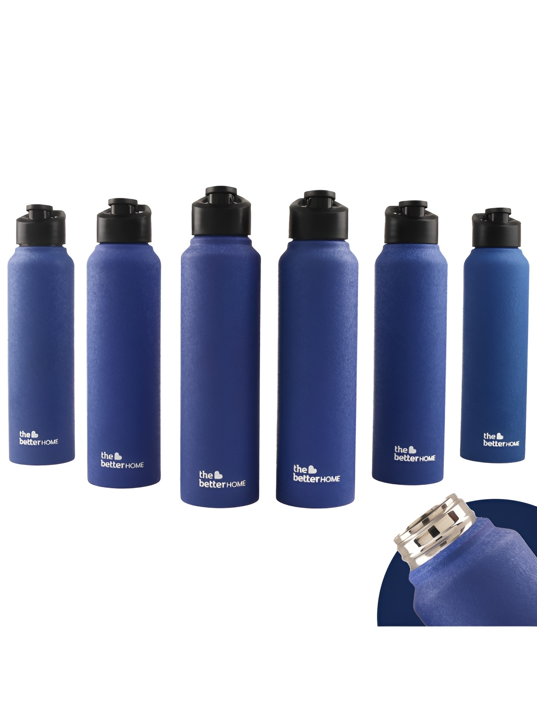 

The Better Home Blue 6 Pieces Stainless Steel Water Bottle 1 Litre