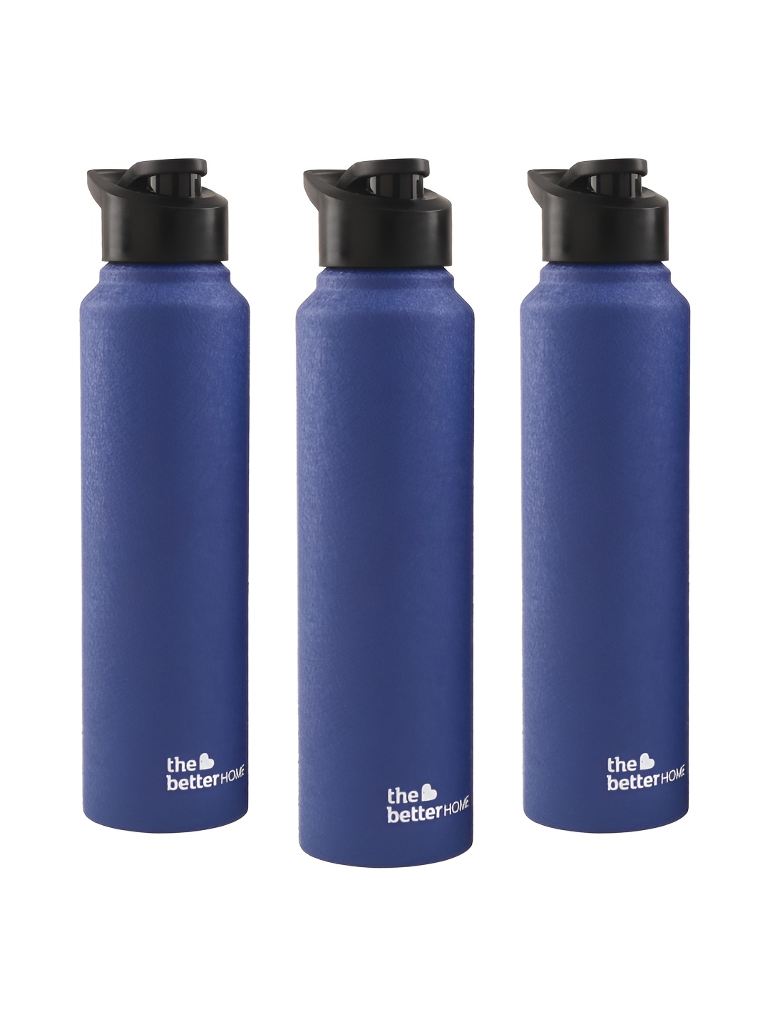 The Better Home Blue 3 Pieces Stainless Steel Water Bottle 1 Litre