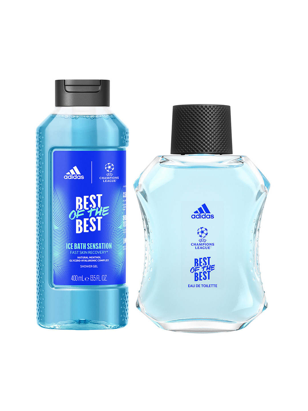 

ADIDAS Men Set of Best of the Best Eau De Toilette - 100 ml & Shower Gel - 400 ml, Blue
