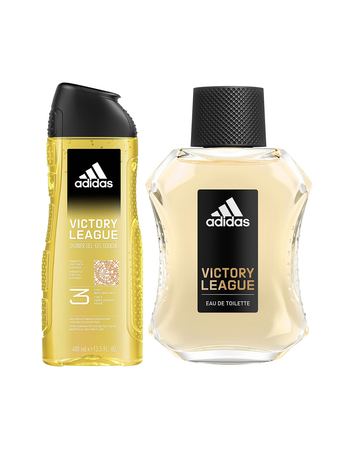 

ADIDAS Men Set of Victory League Eau De Toilette - 100 ml & Shower Gel - 400 ml, Beige
