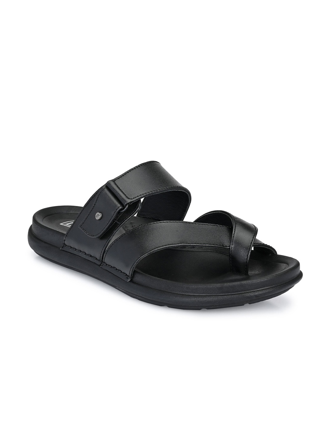 

Egoss Men Leather Comfort Sandals, Black