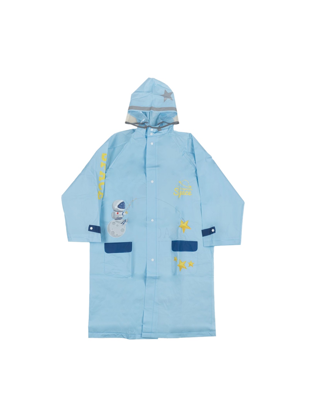 

Yellow Bee Boys Cosmic Voyager Space-Themed Rain Jacket, Blue