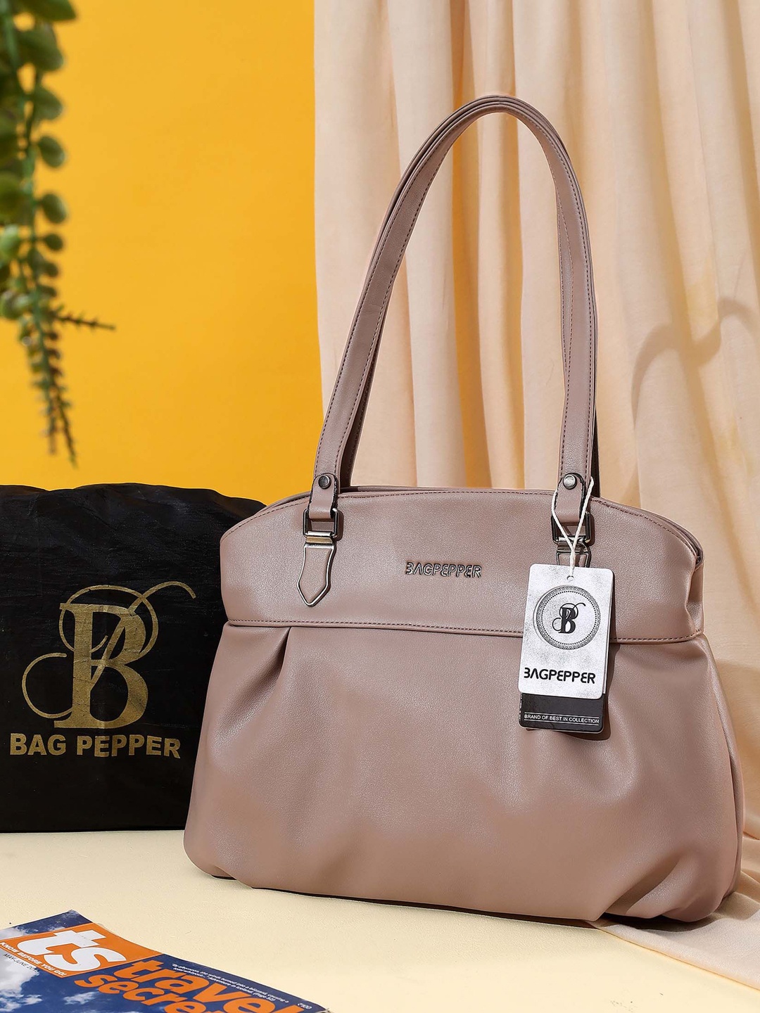 

Bag Pepper PU Structured Handheld Bag, Beige