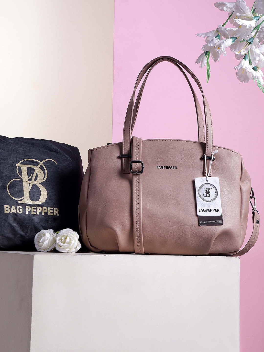Bag Pepper PU Shopper Handheld Bag, Brown