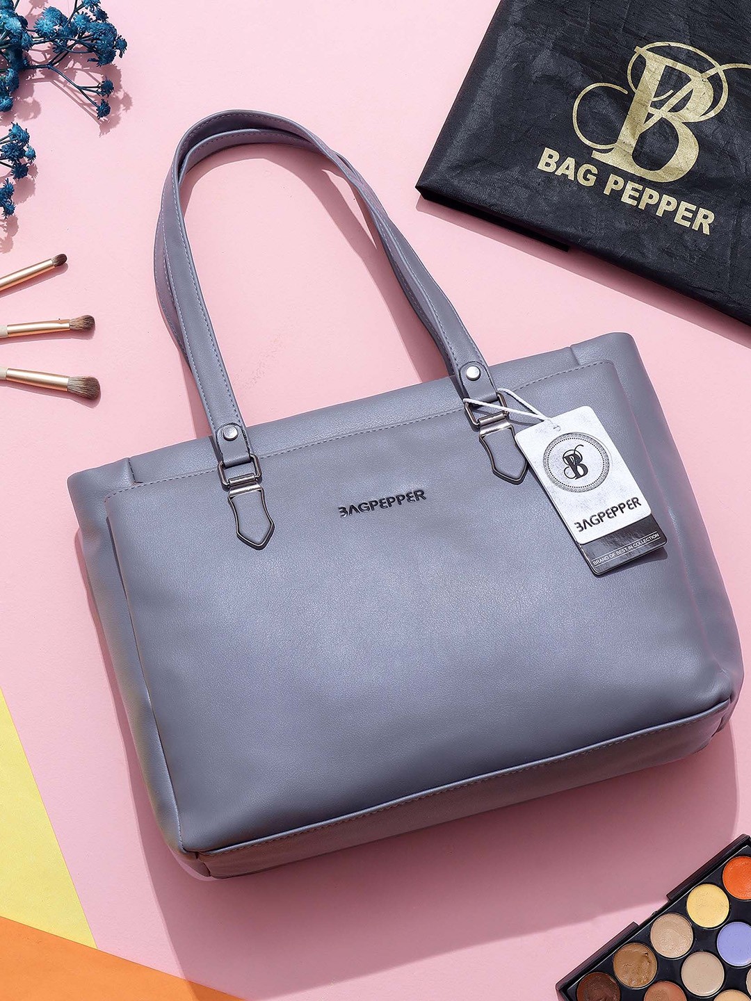 

Bag Pepper Women PU Bucket Handheld Bag, Grey