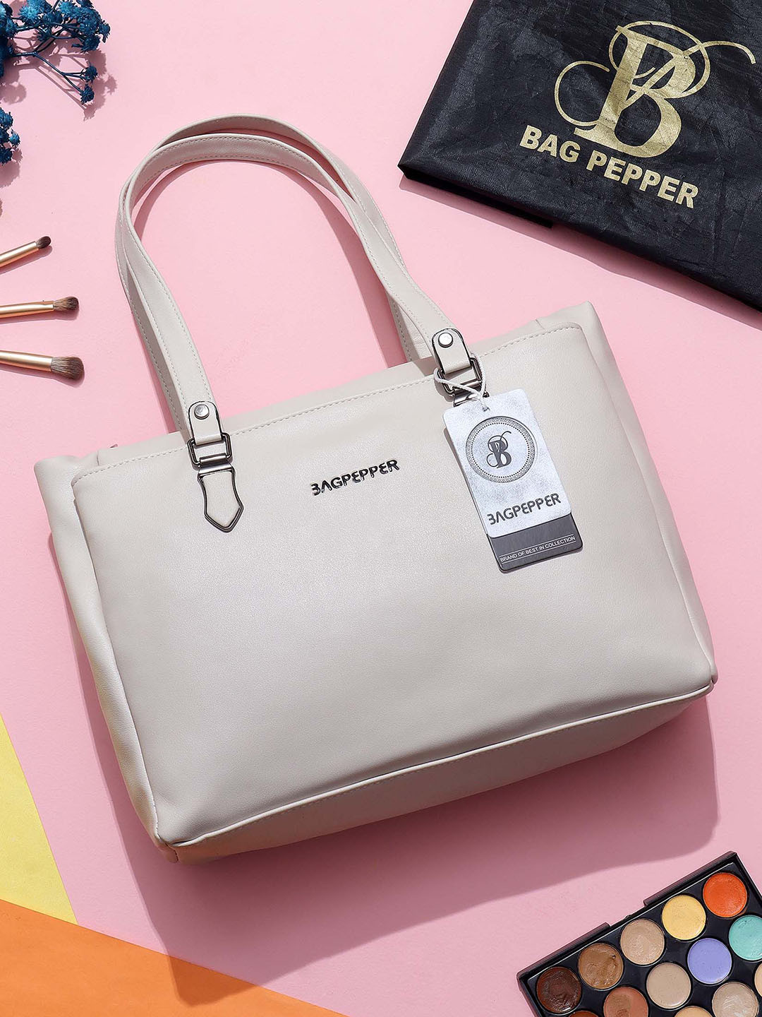 

Bag Pepper Women PU Oversized Shopper Hobo Bag, White