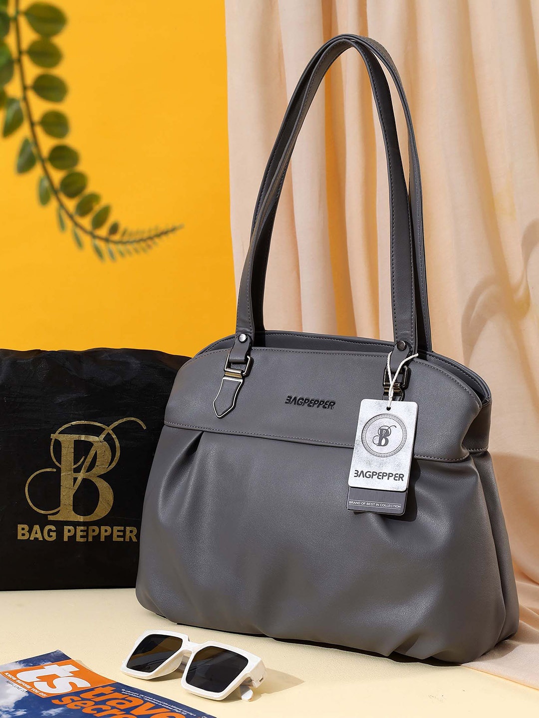 

Bag Pepper Women PU Shopper Handheld Bag, Grey