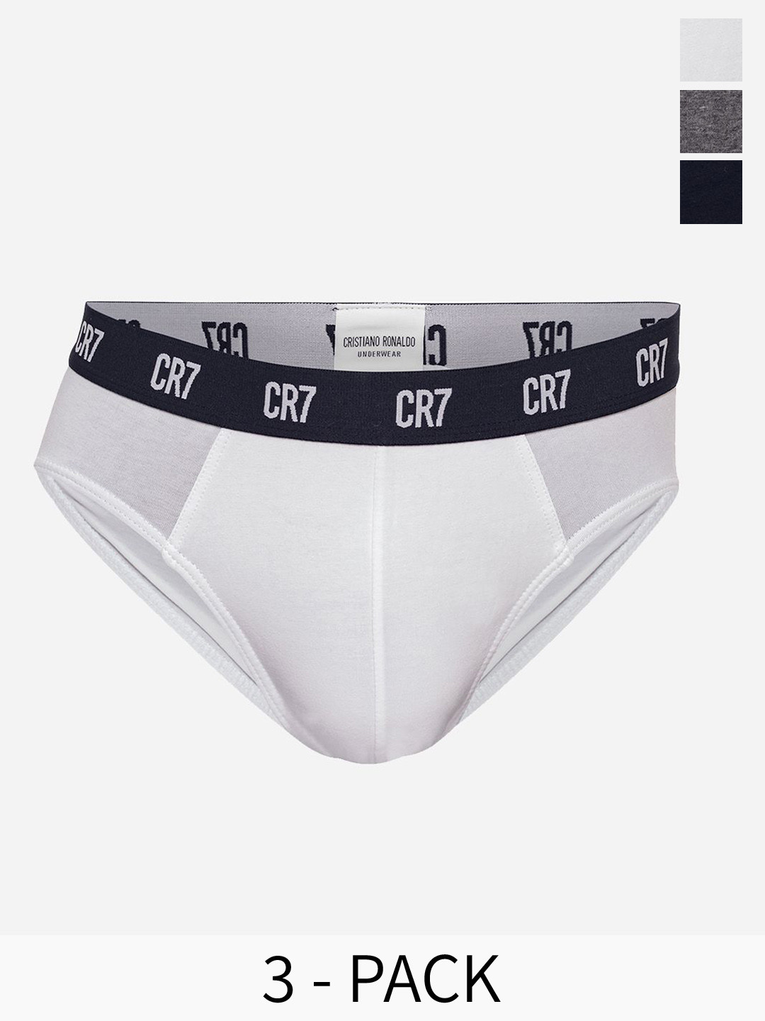 

CR7 Pack Of 3 Basic Briefs 81006621122, White