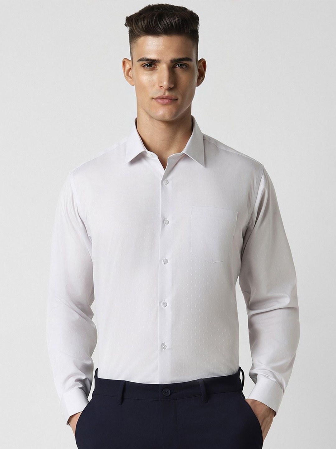 

Van Heusen Men Spread Collar Formal Shirt, White